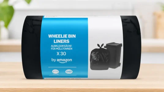 Pack x30 bolsas Amazon para cubo de basura de 240 litros con boca plana