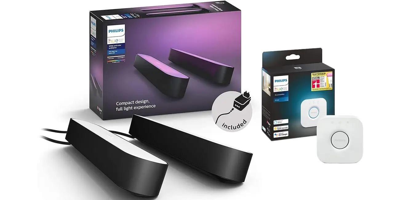 Pack x2 Barra de luz Philips Hue Play con Hue Bridge