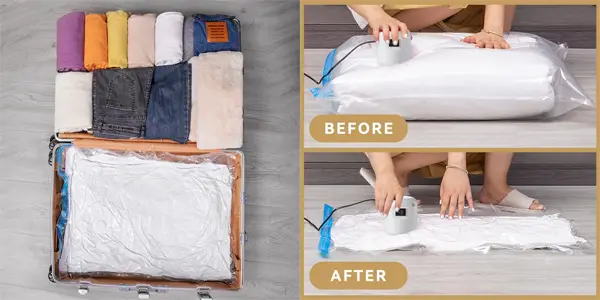 Pack 12x bolsa de vacío para ropa Geoyien