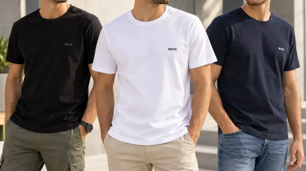 Pack de 3 camisetas básicas Boss para hombre