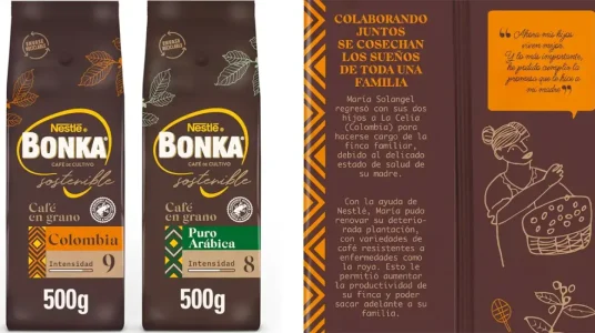 Pack 2x Café en grano Bonka cultivo sostenible Puro Arábica y Colombia