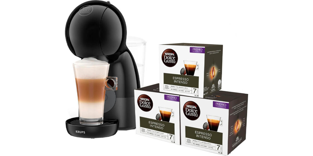 Pack Cafetera Krups Piccolo XS + 48 cápsulas Dolce Gusto
