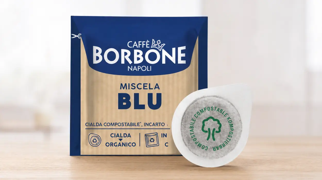 Pack x150 cápsulas compostables Caffè Borbone Mezcla de Café Azul sistema ESE