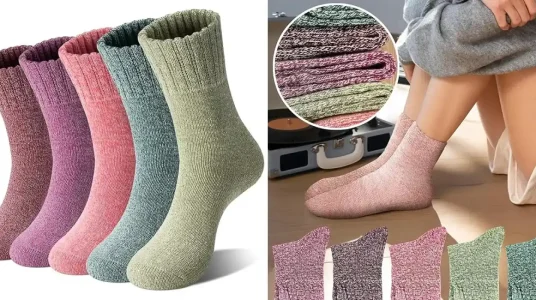 Pack de 5 pares de calcetines de lana para mujer