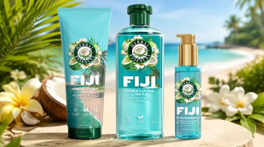Pack Herbal Essences Fiji con champú sin sulfatos, acondicionador y sérum