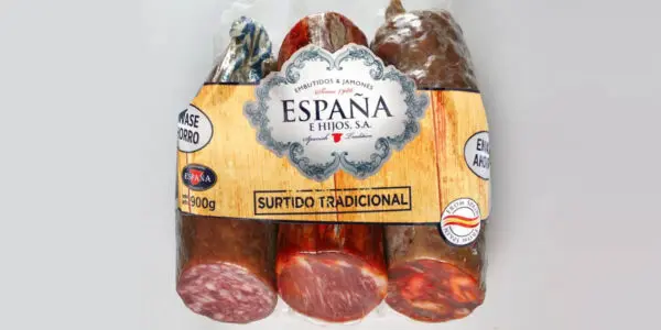 Pack de chorizo, lomo y salchichón España e Hijos de 900 gr