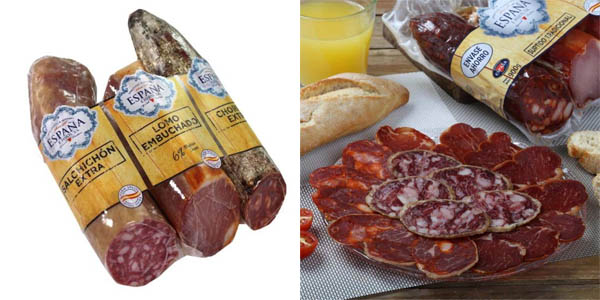 Pack de chorizo, lomo y salchichón España e Hijos de 900 gr