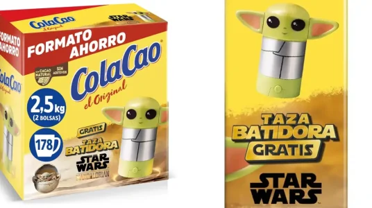 Pack de ColaCao Original de 2,5 Kg con vaso batidora de Star Wars