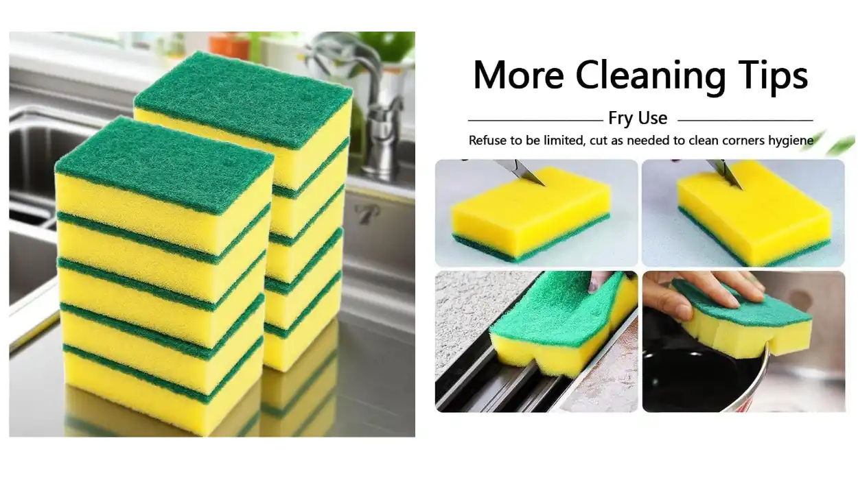 pack de 10 esponjas de fregado de doble cara