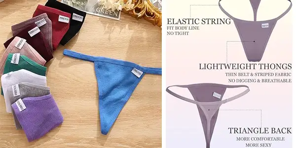 pack de 10 tangas de algodón Finetoo para mujer oferta