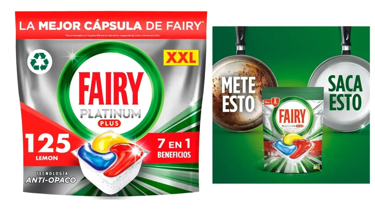 Llévate 126 pastillas de Fairy Platinum Plus Limón y paga sólo 0,16€ el lavado con este ofertón de Amazon