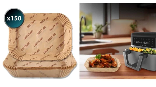 pack de 150 papeles Cecotec para freidora de aire de 4,5 litros
