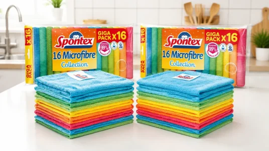 Pack de 16 bayetas Spontex de microfibra