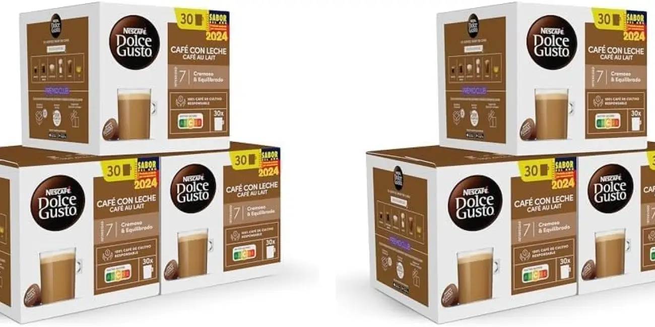 Chollo Pack de 180 cápsulas Nescafé Dolce Gusto Café con Leche