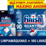 pack de 180 pastillas de lavavajillas Finish Ultimate + 6 pastillas limpiamáquinas Finish