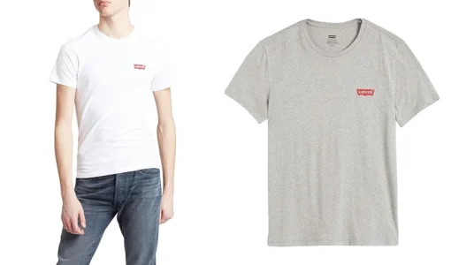 pack de 2 camisetas Levi's Crewneck graphic tee baratas