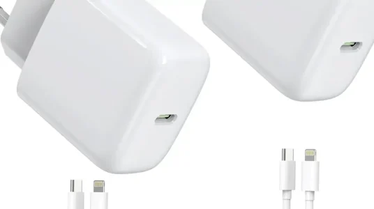 Chollo Pack de 2 cargadores de pared de 25W con carga rápida + cable USB-C