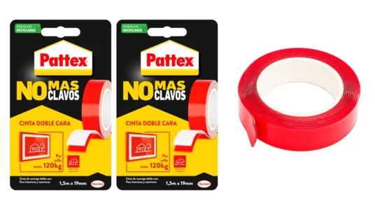 pack de 2 cintas adhesivas extrafuertes Pattex No Más Clavos
