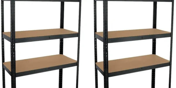 Chollo Pack de 2 estanterías modulares de almacenaje de acero y MDF Thinia Home