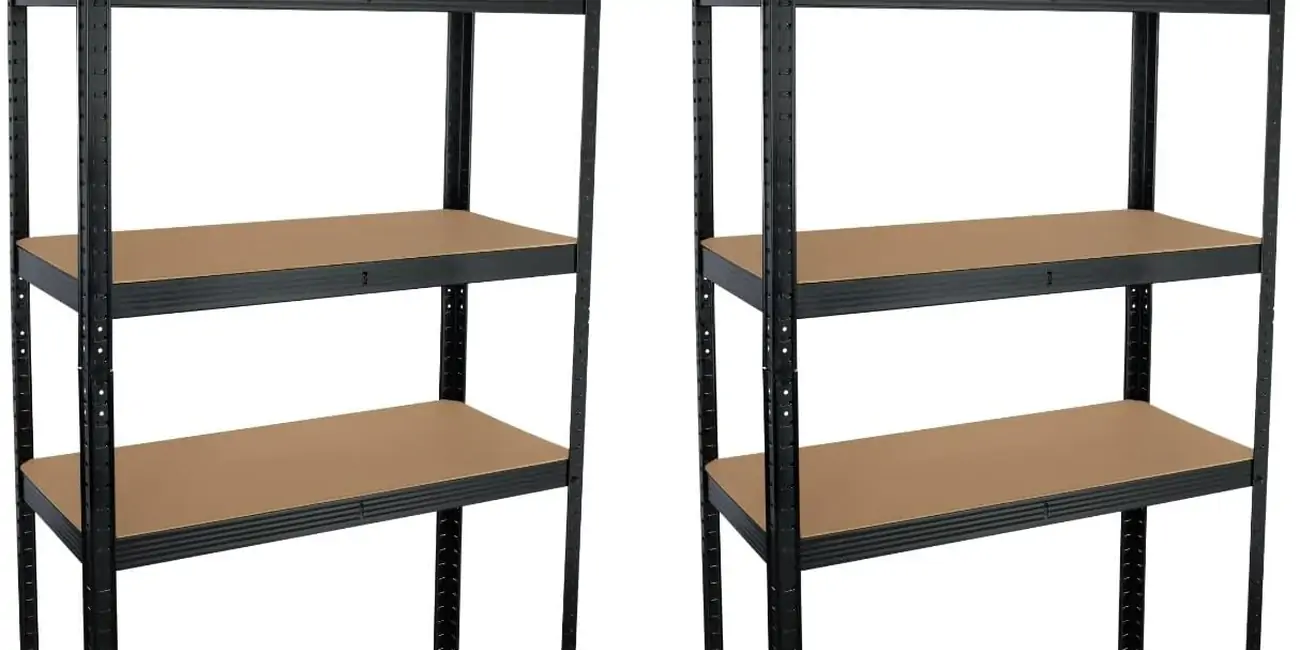 Pack de 2 estanterías modulares de almacenaje de acero y MDF Thinia Home