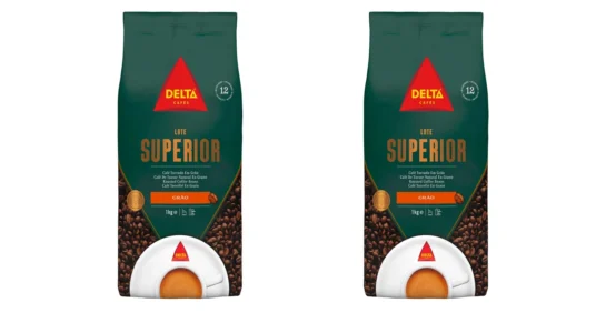 pack de 2 paquetes de café en grano Delta Superior de 1 kg