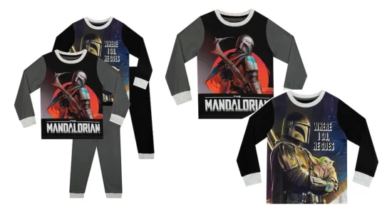 pack de 2 pijamas star wars oficial the mandalorian para niños