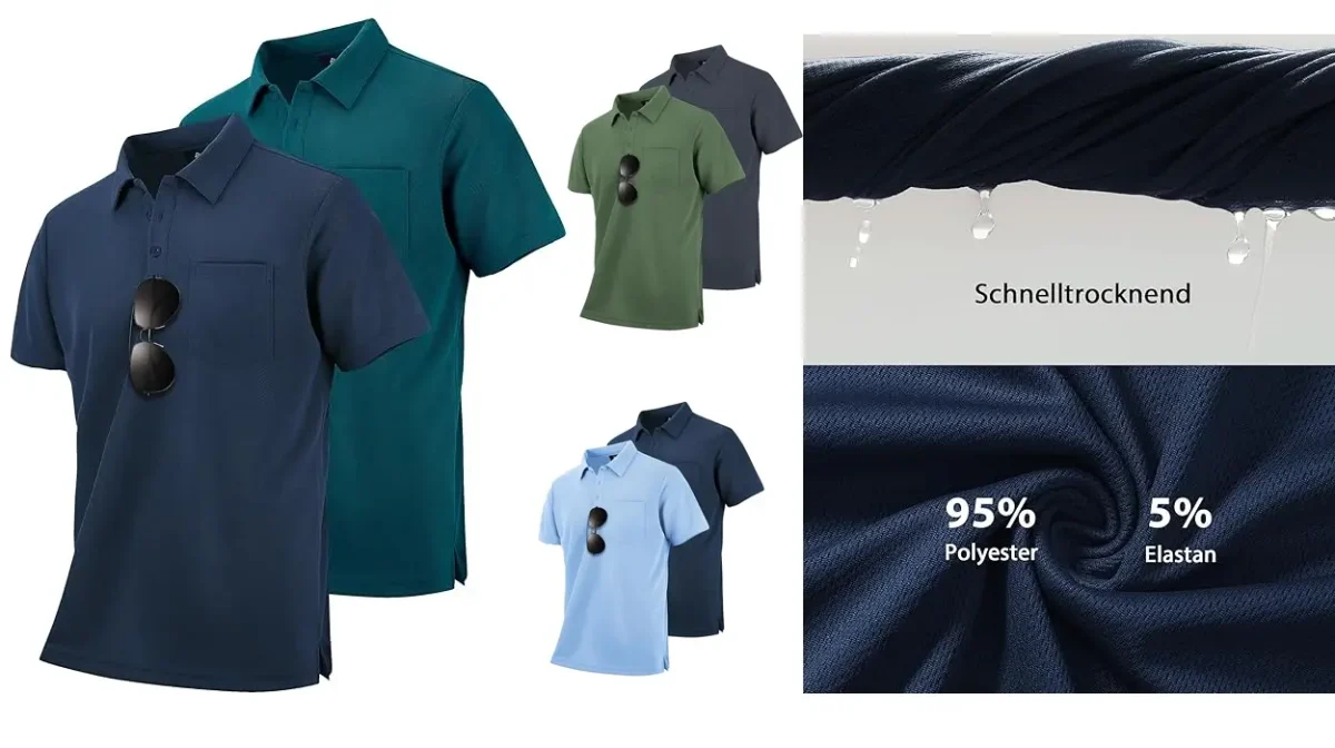 Pack de 2 polos SwissWell transpirables para hombre