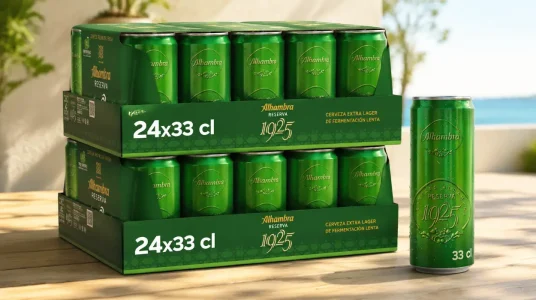 Pack de 24 latas de cerveza Alhambra Reserva 1925 de 33 cl