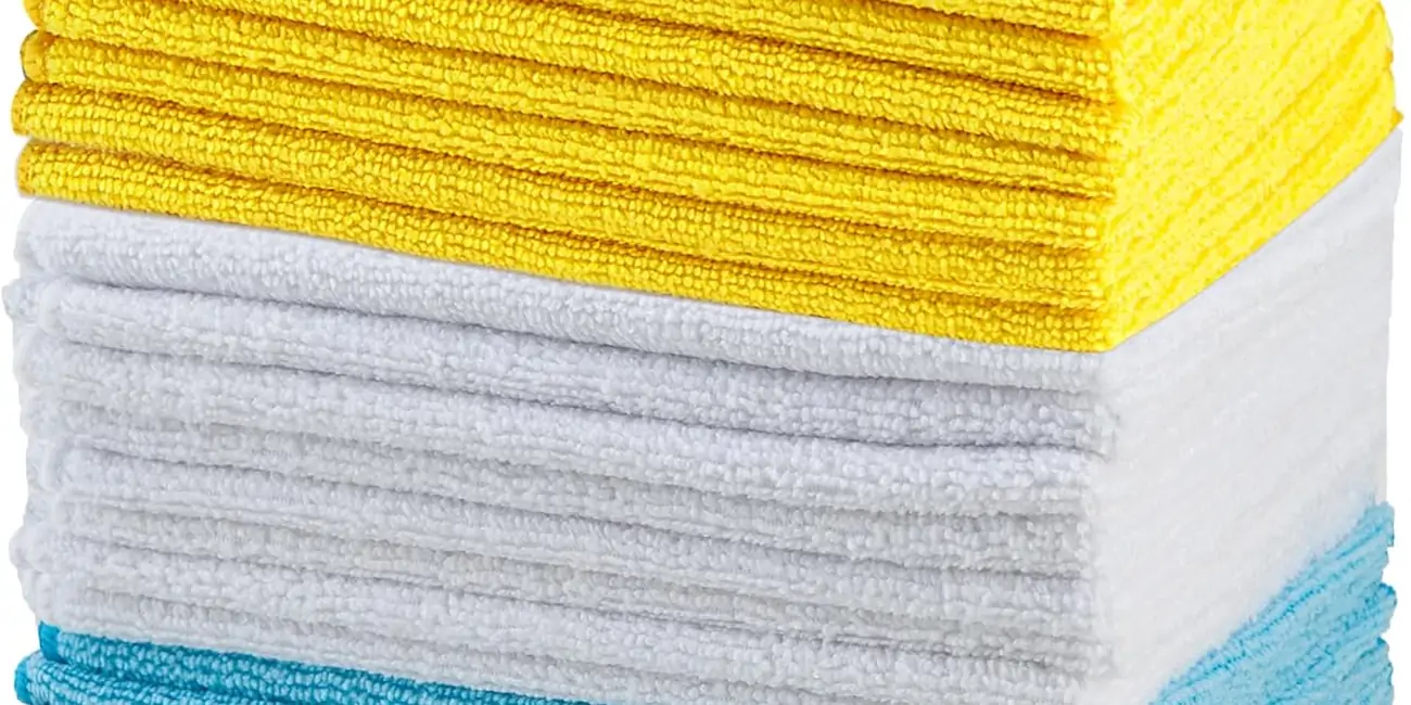 Pack de 24 paños de microfibra Amazon Basics para limpieza