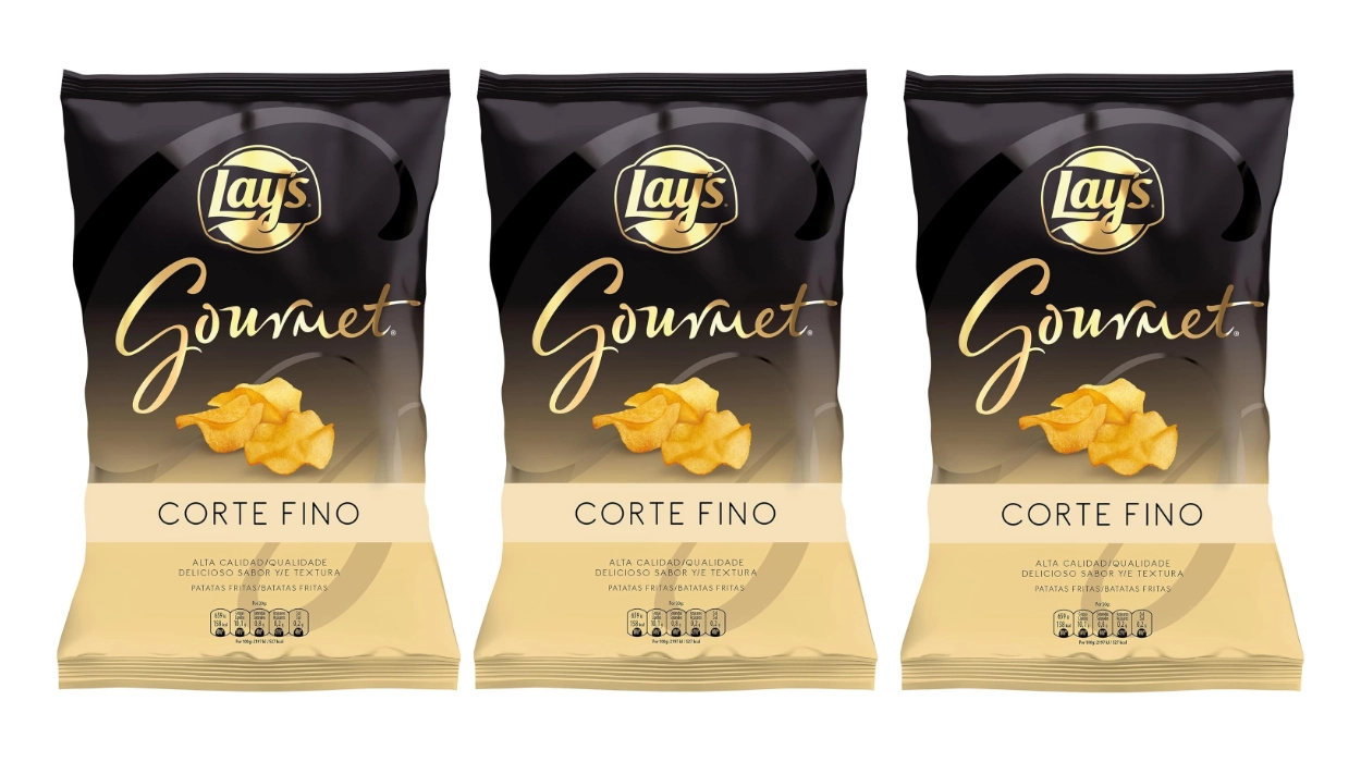 pack de 3 bolsas Lay's Gourmet Corte Fino de 150 g