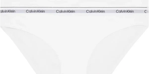 Chollo Pack de 3 braguitas blancas Calvin Klein tipo bikini de algodón elástico