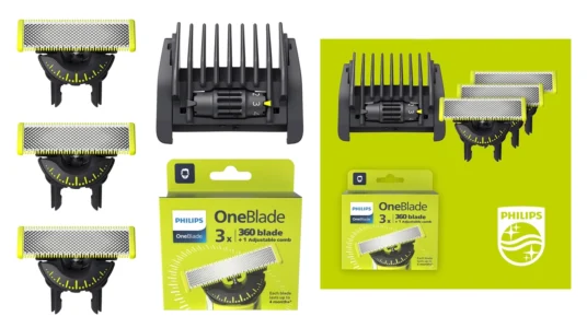 pack de 3 cuchillas Philips OneBlade 360 + peine guía 5 en 1 barata