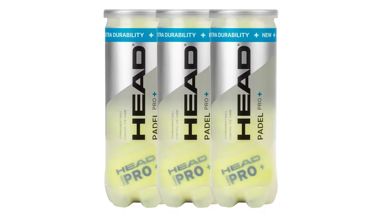 pack de 3 pelotas de pádel Head Padel Pro+