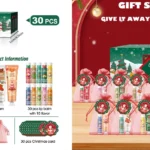 pack de 30 bolsitas de regalo con crema de manos y bálsamo labial