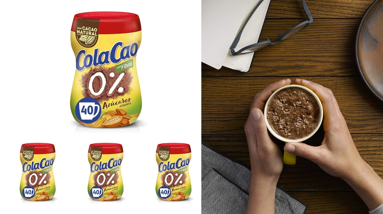 pack de 4 botes de ColaCao 0% de 300 g