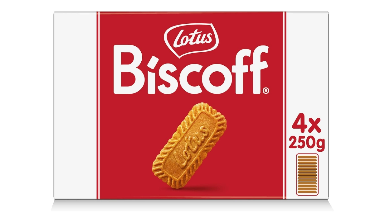 pack de 4 paquetes de galletas Lotus Biscoff de 250 g