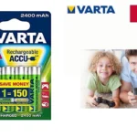pack de 4 pilas recargables AA VARTA Recharge Accu Power de 2400 mAh Ni-MH precargadas