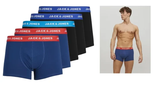 pack de 5 bóxer Jack & Jones para hombre,