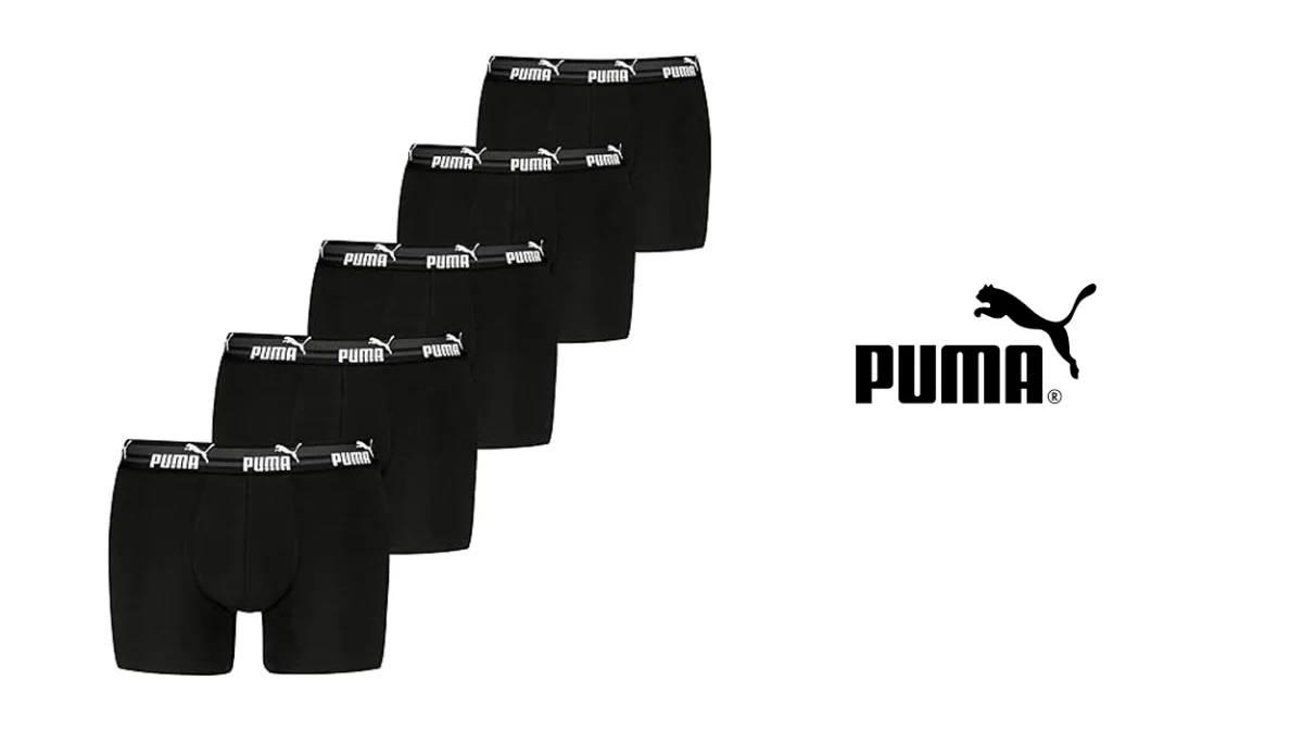 Pack de 5 bóxer Puma Logo para hombre