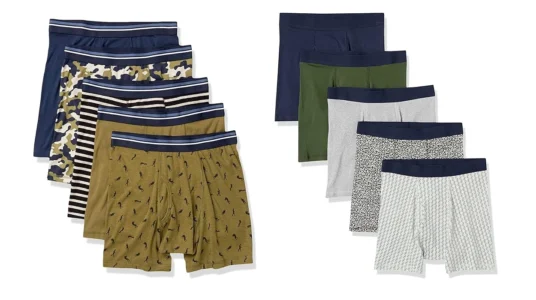 pack de 5 boxers Amazon Essentials cómodos de algodón baratos