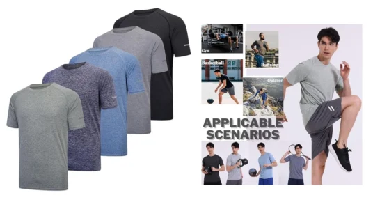 pack de 5 camisetas deportivas Fovdtaa para hombre