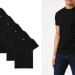 pack de 5 camisetas negras Lower East