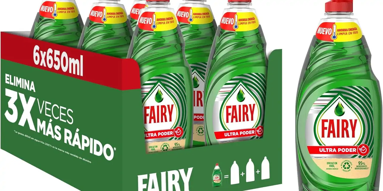 Pack de 6 botellas de Fairy Ultra Poder 650 ml