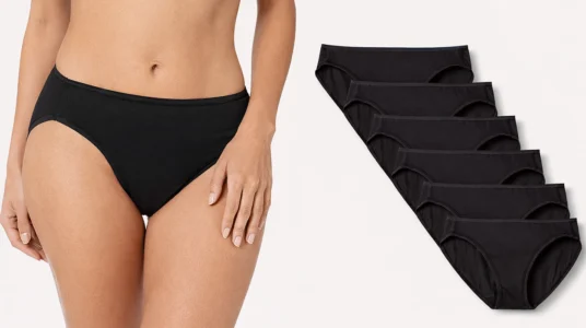 pack de 6 bragas de algodón de corte alto Amazon Essentials