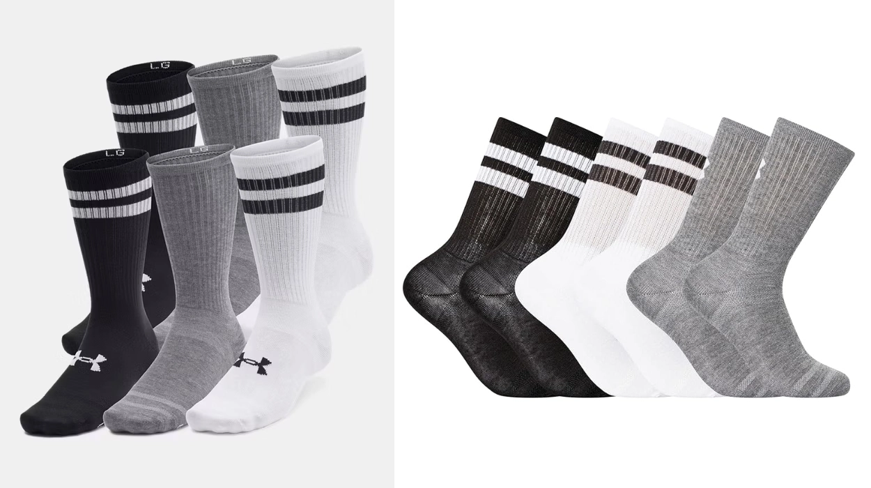 pack de 6 pares de calcetines Under Armour Essential Crew unisex