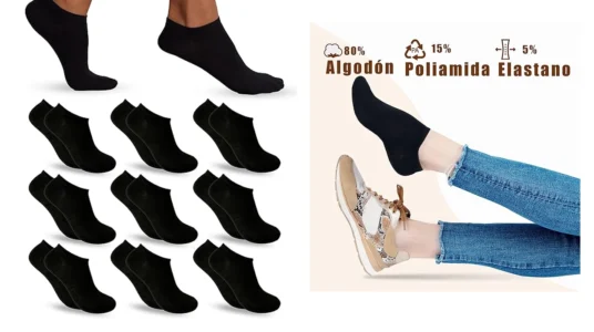 pack de 9 pares de calcetines tobilleros unisex Popys