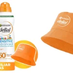 pack de brumas solares Garnier Delial con gorro de regalo