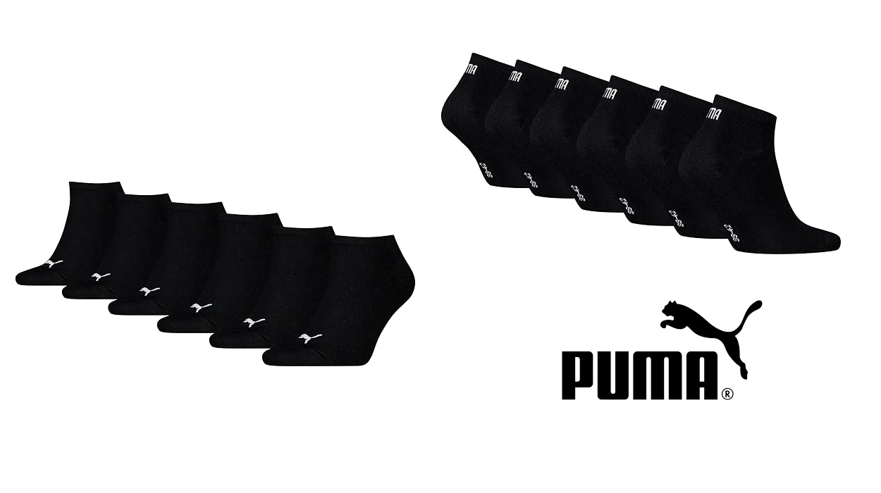 pack de calcetines Puma Sneaker en color negro