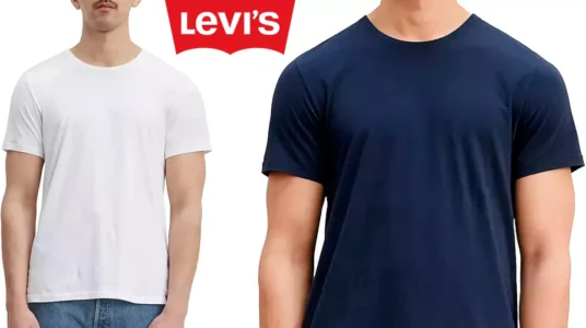 2 camisetas Levi's Slim Crewneck en dos colores para hombre