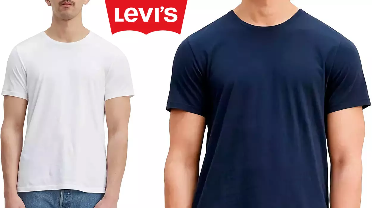 2 camisetas Levi's Slim Crewneck en dos colores para hombre